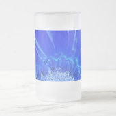 elektrische blauwe gerbera matglas bierpul (Center)