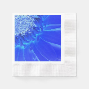 elektrische blauwe gerbera servet