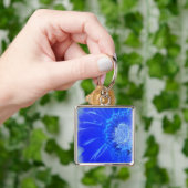 elektrische blauwe gerbera sleutelhanger (Hand)