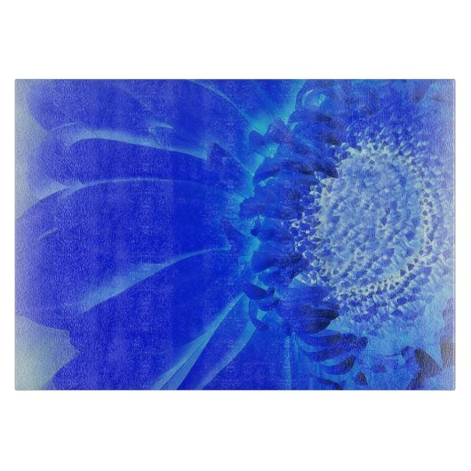 elektrische blauwe gerbera snijplank (Voorkant)