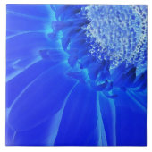 elektrische blauwe gerbera tegeltje (Voorkant)