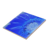 elektrische blauwe gerbera tegeltje (Zijkant)