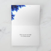 Elektrische blauwe kerstaven feestdagen kaart (Binnen)