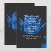 Elektrische Blauwe Lelie Lotus Bloesem Partij Kaart (Voorkant / Achterkant)