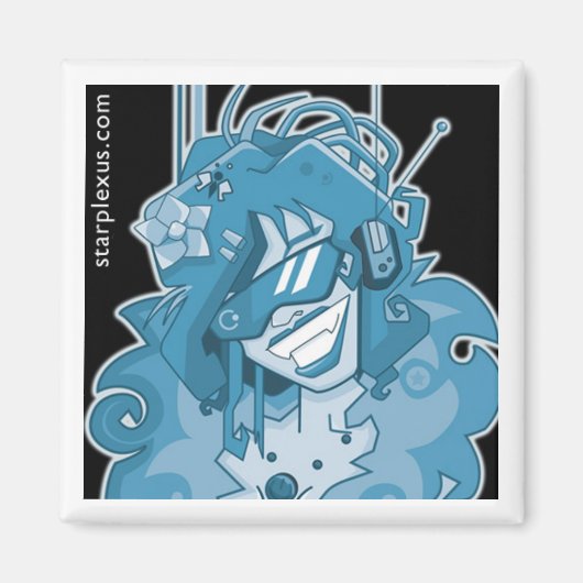 elektrische blauwe magneet (Voorkant)