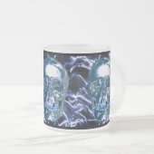 Elektrische blauwe Mok van de schedel (Voorkant rechts)