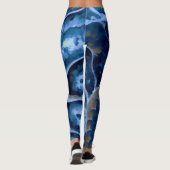 elektrische blauwe nautilus leggings (Achterkant)