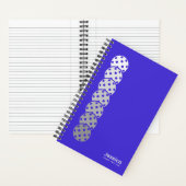 Elektrische Blauwe Pickleball Gradient Persoonlijk Notitieboek (Binnen)