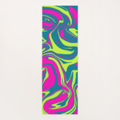 elektrische Blauwgroen olievlek Yogamat (Achterkant)