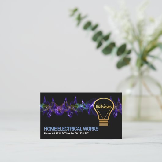 Elektrische bliksem Creative Electricia Bulb Visitekaartje (Staand voorkant)