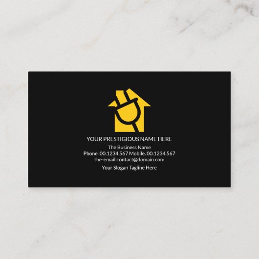 Elektrische bliksem Creative Electricia Bulb Visitekaartje (Achterkant)