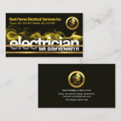 Elektrische bliksem Gold Line Box Visitekaartje (Voorkant / Achterkant)