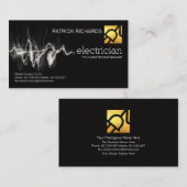 Elektrische bliksem Gold-stekker Visitekaartje (Voorkant / Achterkant)