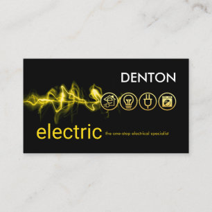 Elektrische Bliksem Krachten Elektrische Iconen Visitekaartje
