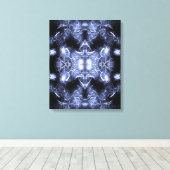 Elektrische Bliksem Mandala Fractale Kunst Canvas Afdruk (Insitu (Houten vloer))