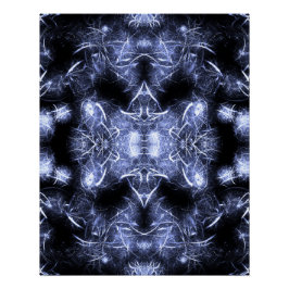 Elektrische Bliksem Mandala Fractale Kunst Perfect Poster