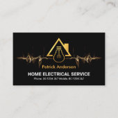 Elektrische bliksem Power Gold Bulb Home Visitekaartje (Voorkant)