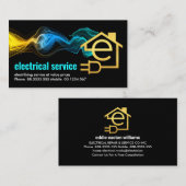Elektrische bliksem Powers Letter-E Visitekaartje (Voorkant / Achterkant)