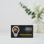 Elektrische bliksem Startlamp Visitekaartje (Staand voorkant)