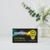 Elektrische Bliksem Voedt Lamp Visitekaartje (Staand voorkant)