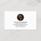 Elektrische blikseminslag rood Storm Visitekaartje (Achterkant)