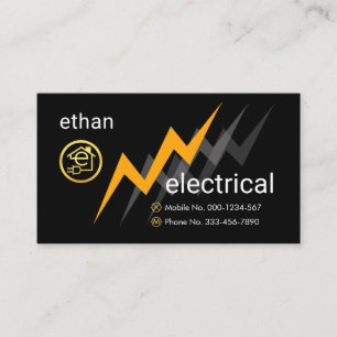 Elektrische Bliksemkrachten Letter-e Elektrisch Visitekaartje