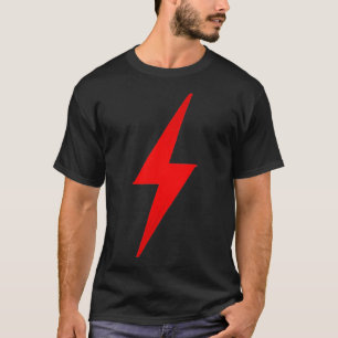 Elektrische bliksemschicht borstel lijn grafisch r t-shirt