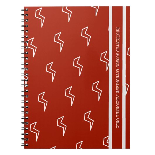 Elektrische bliksemschicht met beperkte toegang notitieboek (Voorkant)