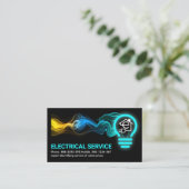 Elektrische bliksemschicht visitekaartje (Staand voorkant)
