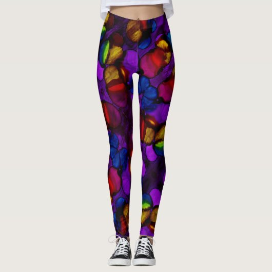 Elektrische Bloei Leggings (Voorkant)