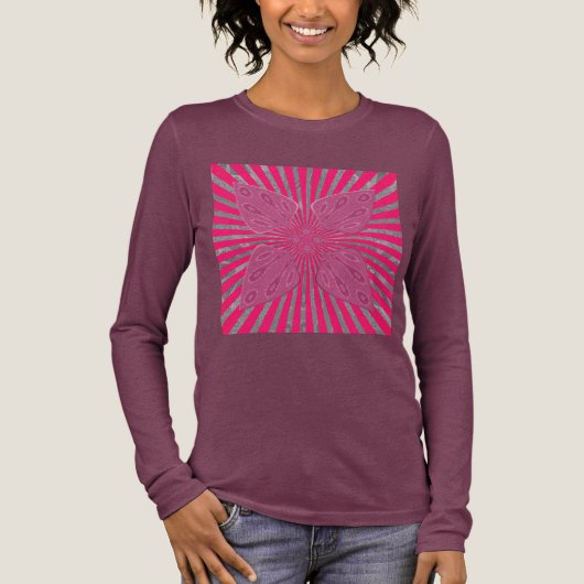 Elektrische Bloeiende Vleugels: Levendig, Scherp & Tri-Blend Shirt (Voorkant)