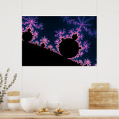 Elektrische bloesem - Fractaal Poster (Keuken)