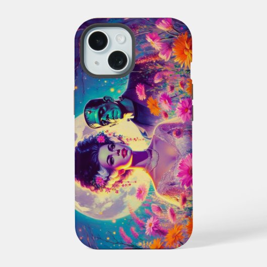 Elektrische Bloesems iPhone 15 Case (Achterkant)
