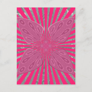 Elektrische Bloom Wings: Een Levendig Edgy & Mooi Briefkaart