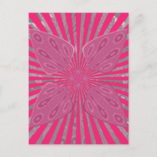 Elektrische Bloom Wings: Een Levendig Edgy & Mooi Briefkaart (Voorkant)