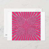 Elektrische Bloom Wings: Een Levendig Edgy & Mooi Briefkaart (Voorkant / Achterkant)