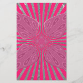 Elektrische Bloom Wings: Een Levendig Edgy & Mooi Briefpapier (Voorkant)