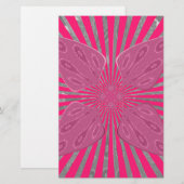 Elektrische Bloom Wings: Een Levendig Edgy & Mooi Briefpapier (Voorkant / Achterkant)