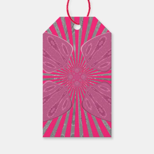 Elektrische Bloom Wings: Een Levendig Edgy & Mooi Cadeaulabel (Voorkant)