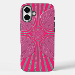 Elektrische Bloom Wings: Een Levendig Edgy & Mooi iPhone 16 Plus Hoesje