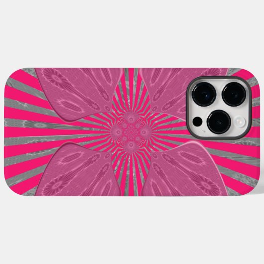 Elektrische Bloom Wings: Een Levendig Edgy & Mooi Case-Mate iPhone Case (Achterkant (horizontaal))