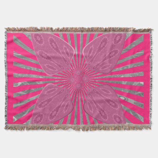 Elektrische Bloom Wings: Een Levendig Edgy & Mooi Deken (Voorkant)