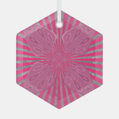 Elektrische Bloom Wings: Een Levendig Edgy & Mooi Glas Ornament (Voorkant)