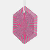 Elektrische Bloom Wings: Een Levendig Edgy & Mooi Glas Ornament (Voorkant links)