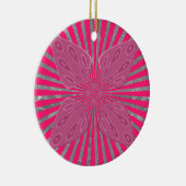 Elektrische Bloom Wings: Een Levendig Edgy & Mooi Keramisch Ornament (Rechts)