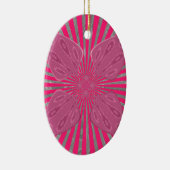 Elektrische Bloom Wings: Een Levendig Edgy & Mooi Keramisch Ornament (Rechts)