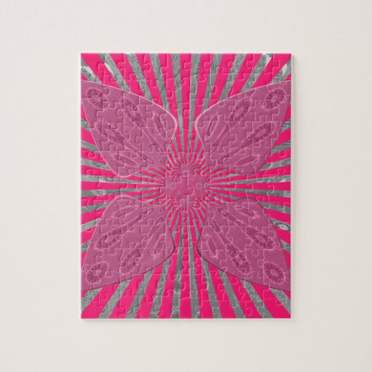 Elektrische Bloom Wings: Een Levendig Edgy & Mooi Legpuzzel (Verticaal)