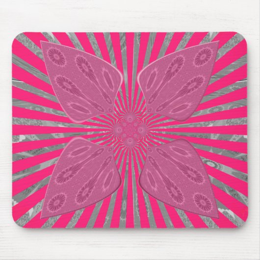 Elektrische Bloom Wings: Een Levendig Edgy & Mooi Muismat (Voorkant)