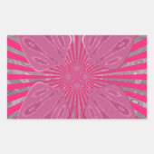 Elektrische Bloom Wings: Een Levendig Edgy & Mooi Rechthoekige Sticker (Voorkant)