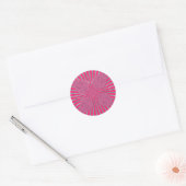 Elektrische Bloom Wings: Een Levendig Edgy & Mooi Ronde Sticker (Envelop)